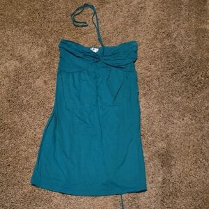 Motherhood Strapless Dress in Teal